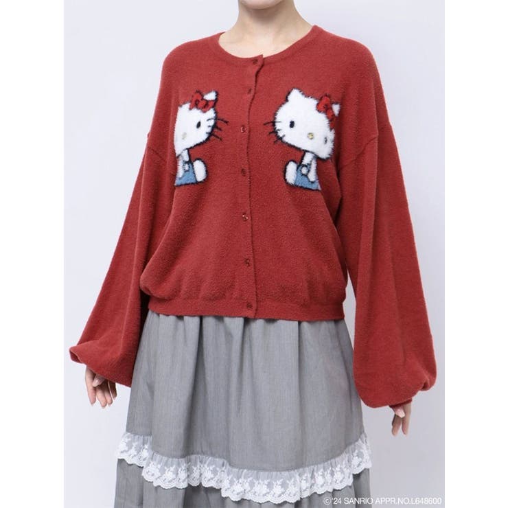 ハローキティコラボ】ニットカーデイガン[品番：MKSW0061412]｜merry