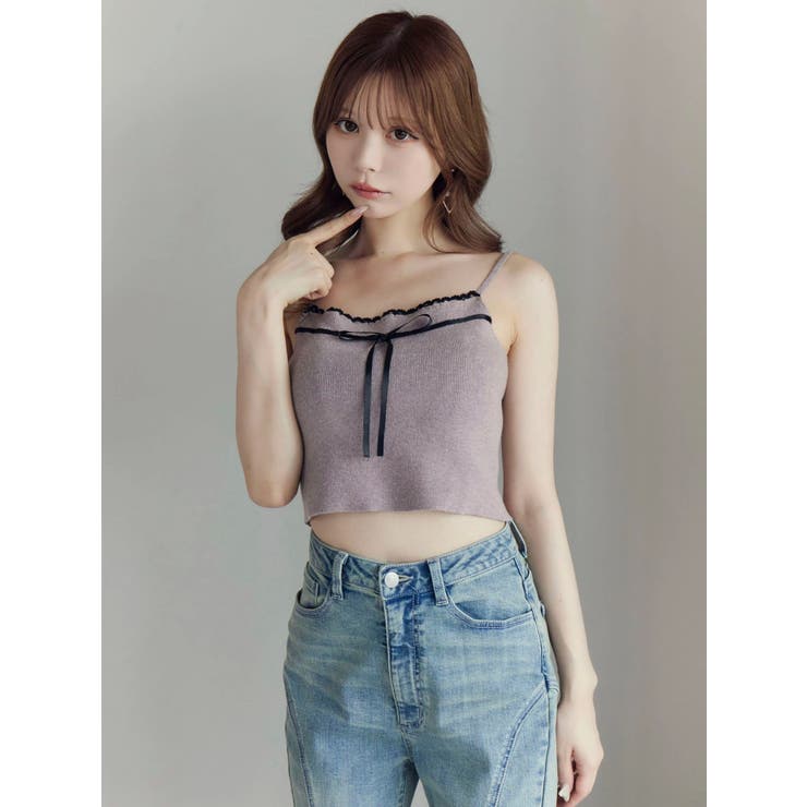 バイカラーキャミニットアンサンブル[品番：MKSW0068245]｜EATME