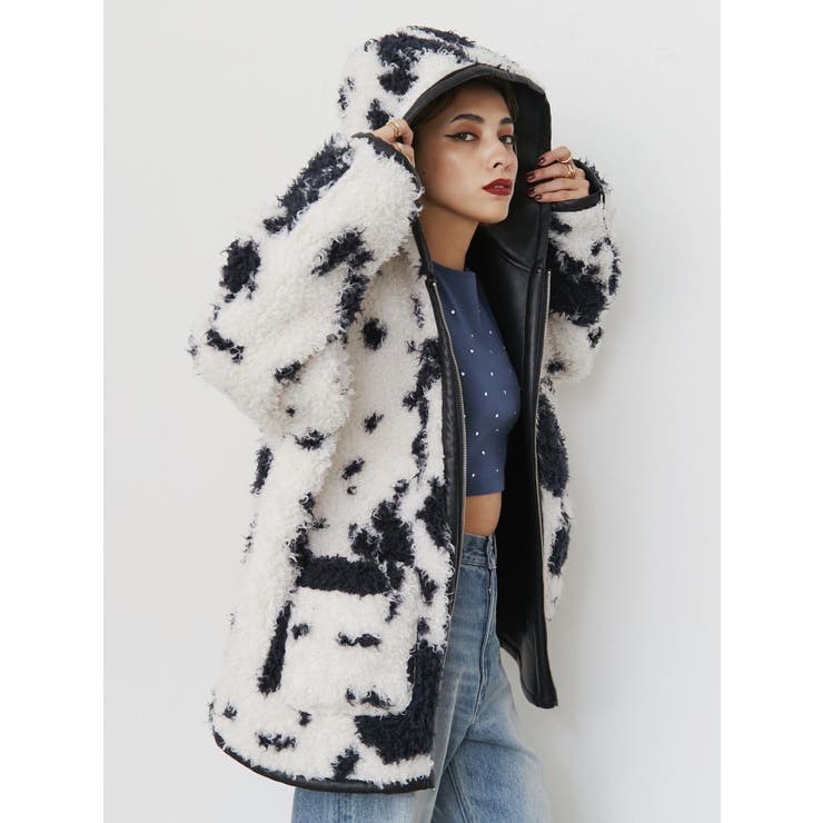 リバーシブルフードボアブルゾン[品番：MKSW0060155]｜EVRIS（エブリス