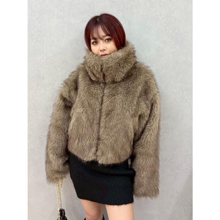 フェイクファーショートブルゾン[品番：MKSW0066700]｜EVRIS（エブリス