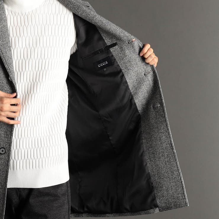 グレンチェック チェスターコート[品番：NICW0006184]｜NICOLE（ニコル