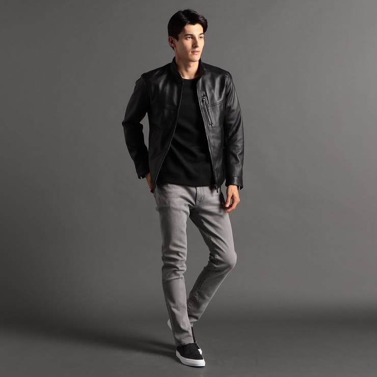 シープレザー シングルライダースブルゾン[品番：NICW0004833]｜NICOLE