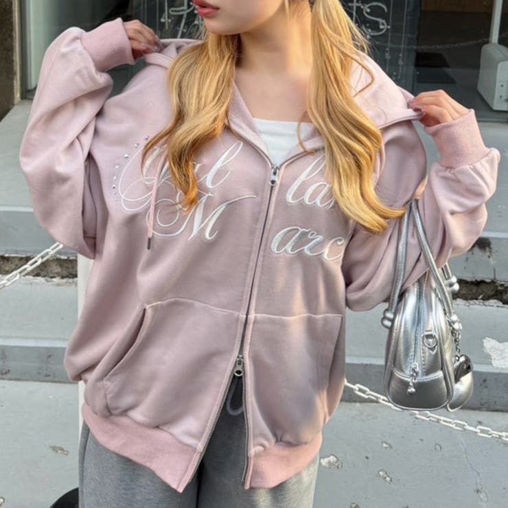 ロゴキラリラメ裏毛パーカー[品番：OLOW0017560]｜RMAF NICE CLAUP