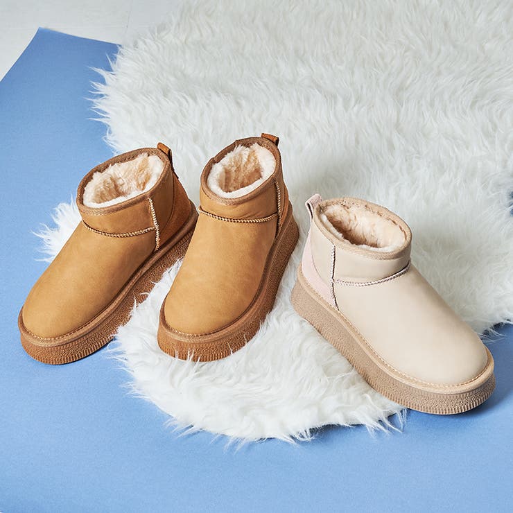 ≪オリエンタルトラフィック≫フレアソールムートンショートブーツ