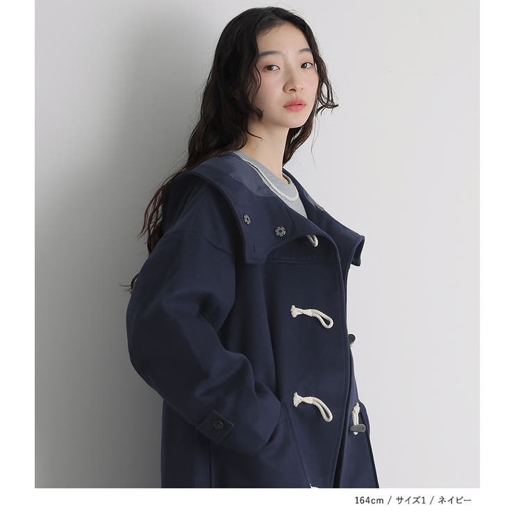 somari imaginationスタンドフードロングダッフルコート[品番