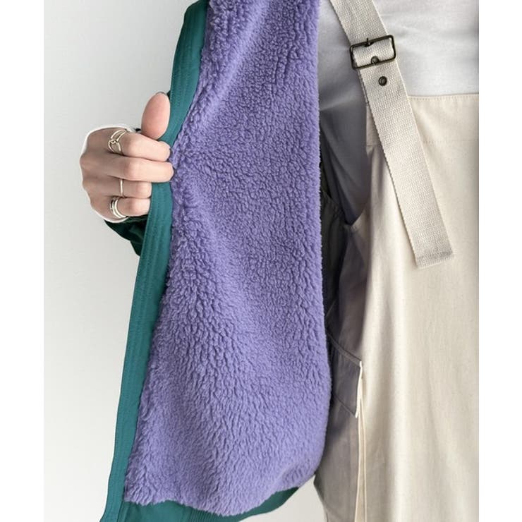 JAVAジャバ 別注》ダブルジップでオシャレ見え。胸刺繍ナイロンボア