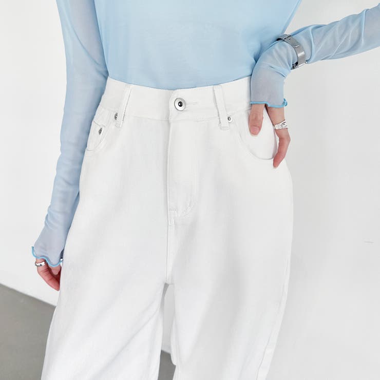 カーブパンツ カーブデニムパンツ ワイドパンツ[品番：COCW0005596