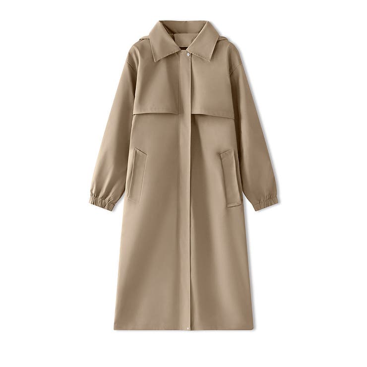 ヨーク付きトレンチコート ステンカラーコート アウター[品番