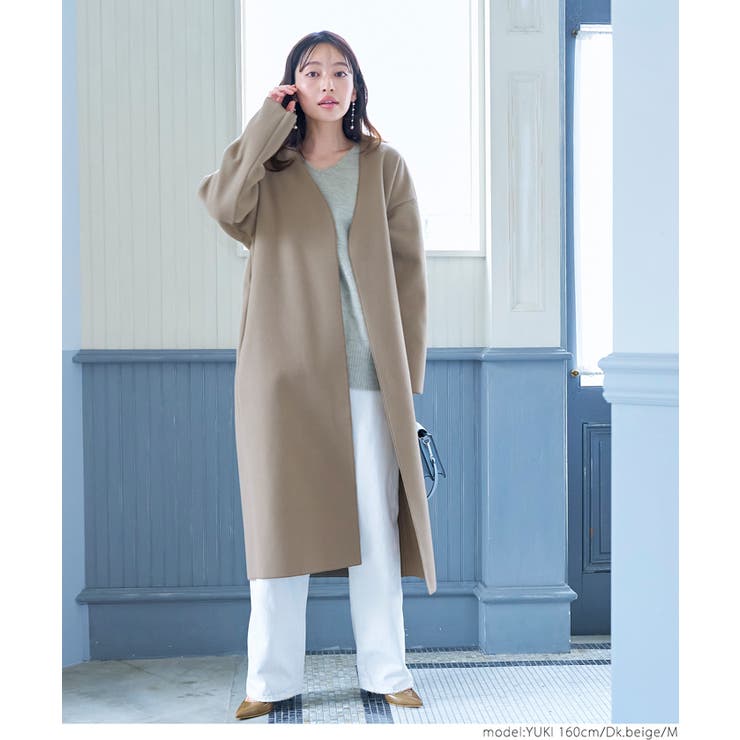 洗える!ノーカラーアウター[品番：PA000013143]｜coca（コカ）の