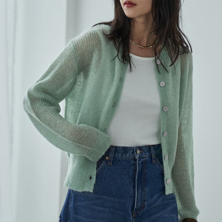 シアーモヘアミックスカーディガン[品番：COEW0004619]｜coen【women