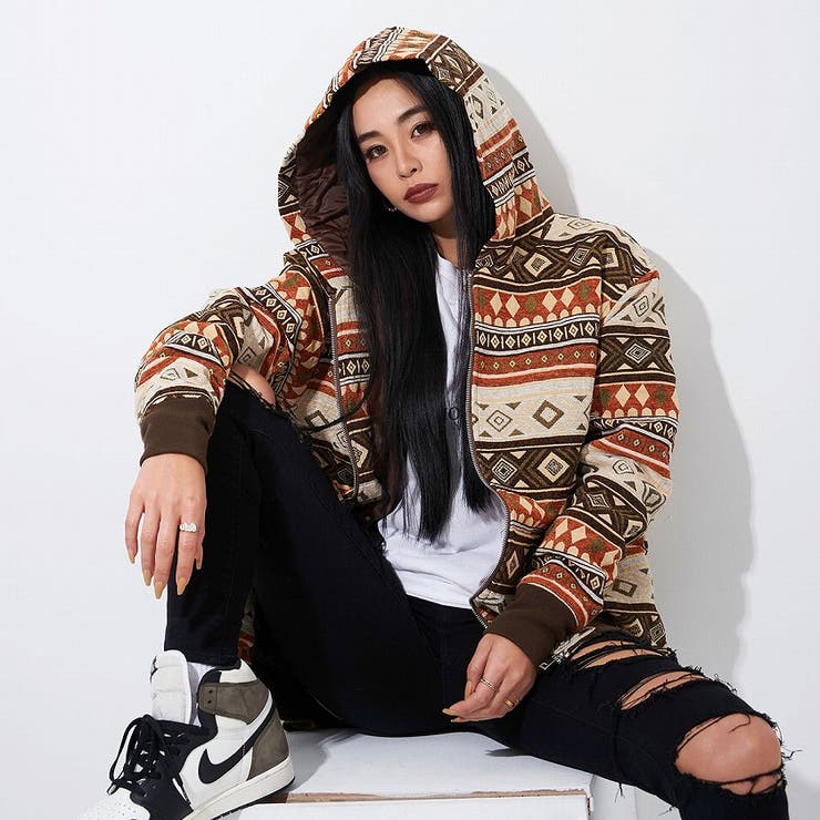 パーカー メンズ ネイティブ柄[品番：PBIW0001124]｜DAESE TOKYO