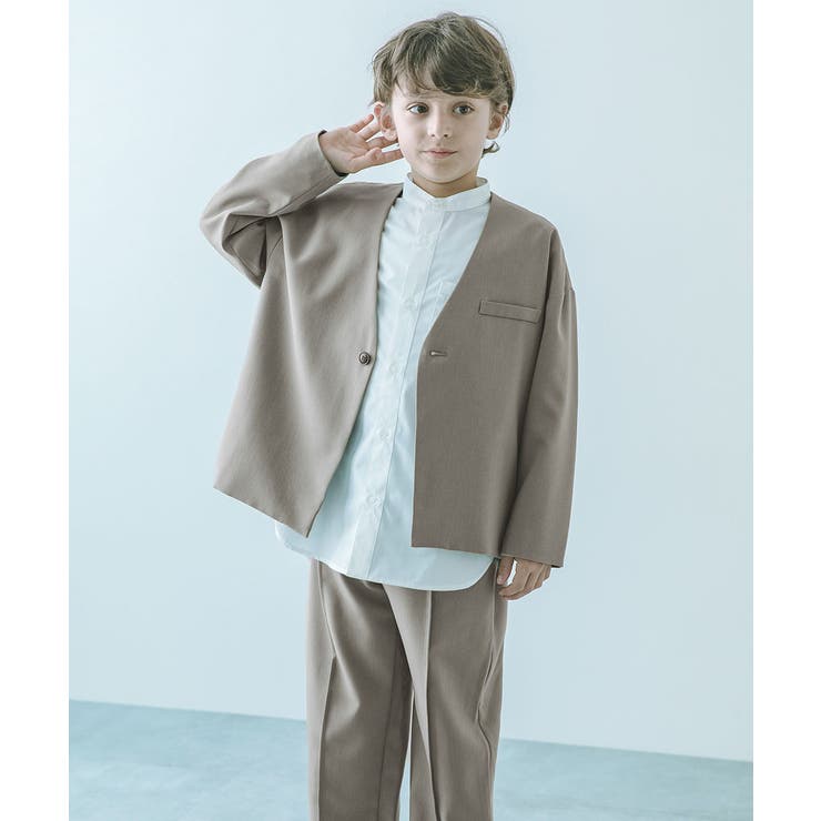 フォーマル ノーカラージャケット セットアップ(ロングパンツ)[品番