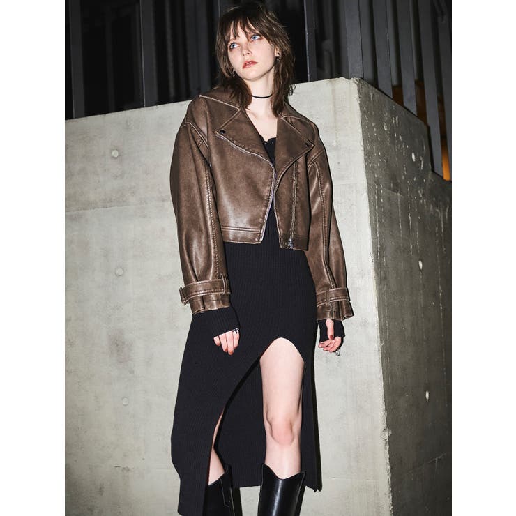 ヴィンテージ風ライダースジャケット[品番：EO000006319]｜EGOIST