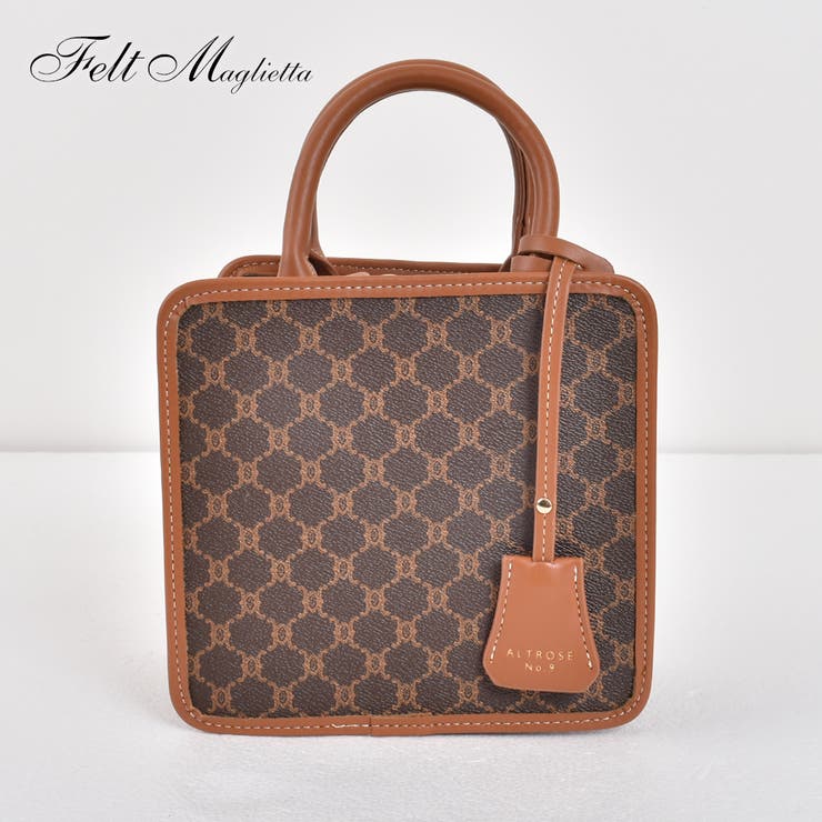 2WAYスクエアミニボストンバッグかっちりALTROSEBAGキーホルダータグ付