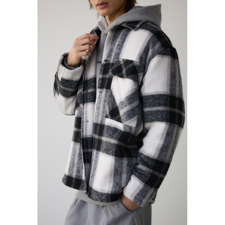 シャギーチェック中綿シャウター[品番：AZLW0023028]｜AZUL BY MOUSSY