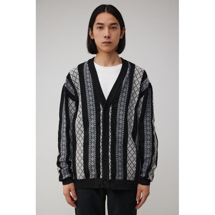 レトロ3Dジャガードカーディガン[品番：AZLW0021636]｜AZUL BY MOUSSY