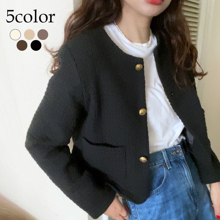 金ボタンツイードジャケット[品番：AMTW0004855]｜LAUIR（ラウアー）の