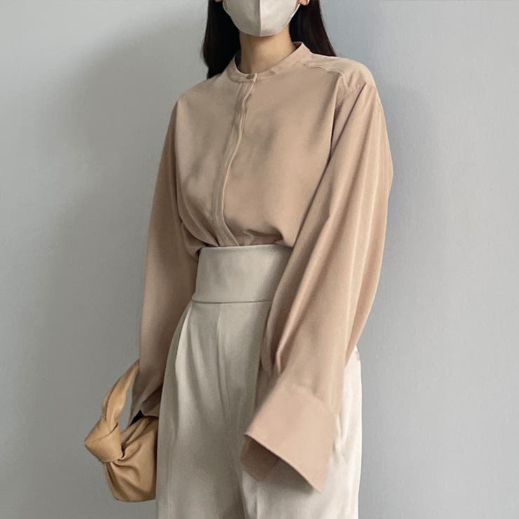 Louere バンドカラー比翼シャツ[品番：AMTW0004839]｜Louere（ルエレ