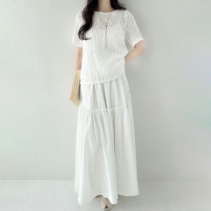 Meiru シアーカットジャガードトップス[品番：AMTW0010486]｜JUNOAH