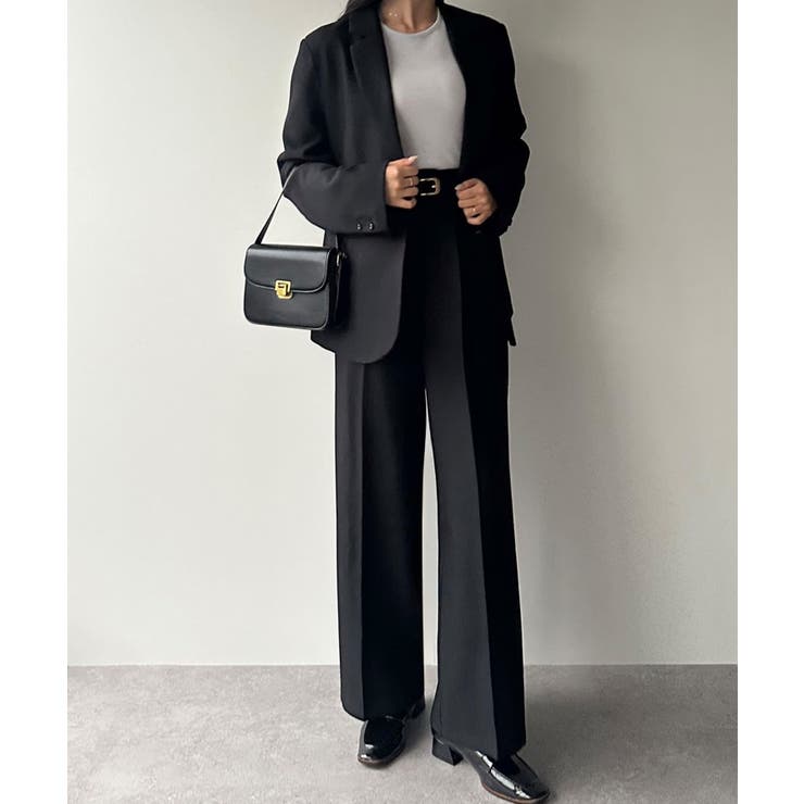 オーバーサイズテーラードジャケット+ハイウエストスラックスパンツset