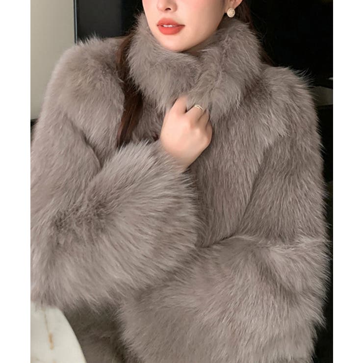 フェイクファージャケット ファーコート冬[品番：AGCW0005948