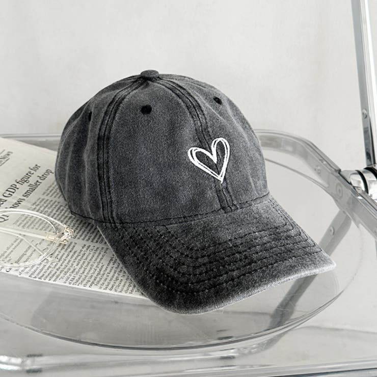 ハート刺繍ピグメントキャップ[品番：OUTW0000420]｜Outfitter lab