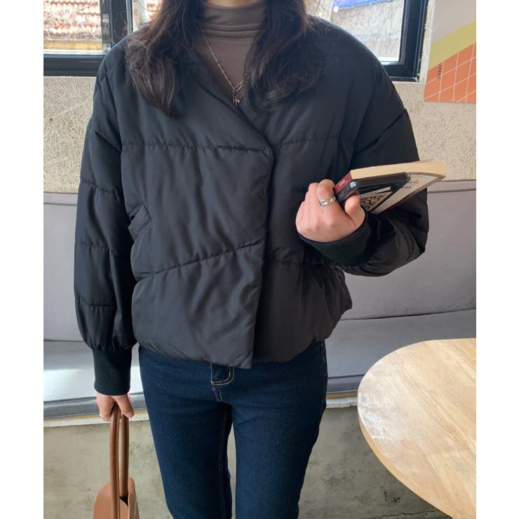 スナップボタンショート丈中綿ブルゾン[品番：ABIW0001439]｜Diosfront