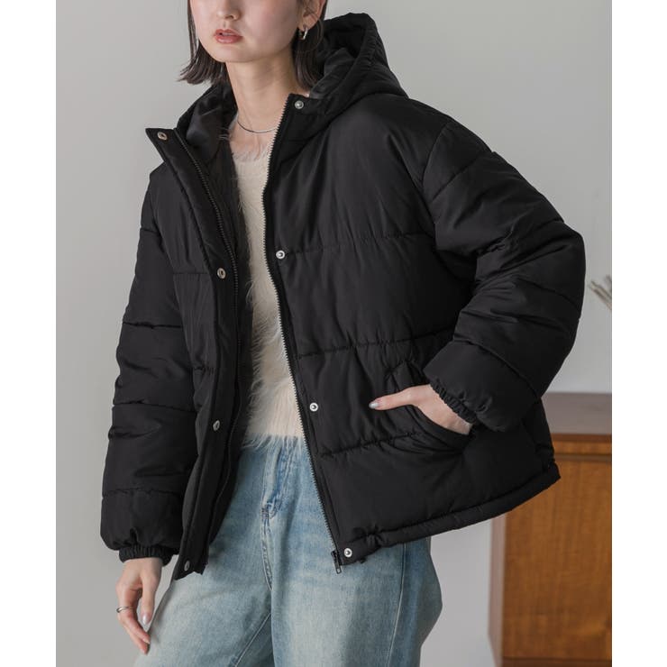 フード付きエコダウンブルゾン 中綿コート アウター[品番：ADEW0000280