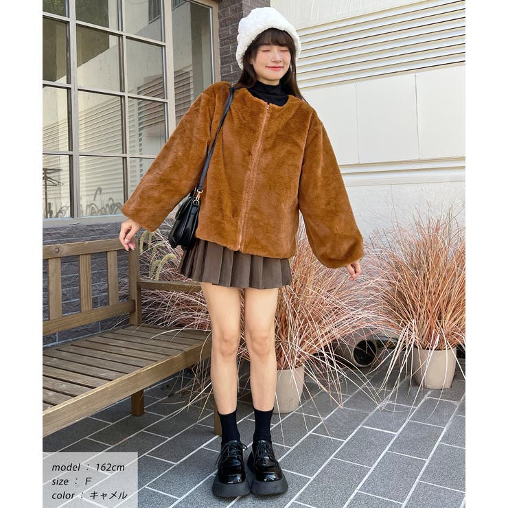 ふわふわソフトタッチエコファージャケット[品番：ADEW0003769]｜ad