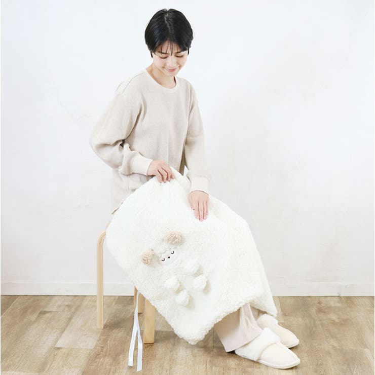 モコモコくるくるアニマルひざ掛け[品番：BCYW0039951]｜BACKYARD
