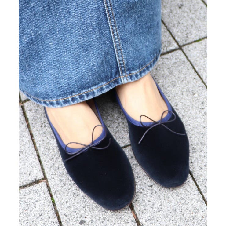 Spick and Span 】【SPELTA】ベルベットバレエシューズ◇[品番