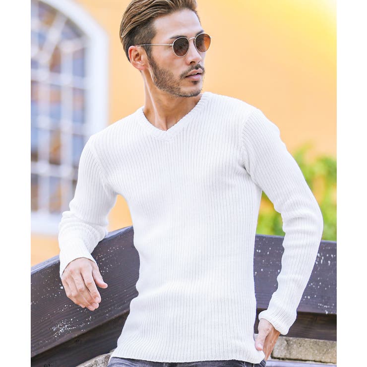 ◇コットンリブVネック&タートルニット◇[品番：JG000012851]｜JIGGYS