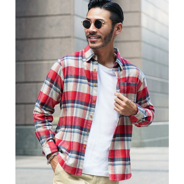 チェックシャツ メンズ ネルシャツ[品番：JG000012791]｜JIGGYS SHOP