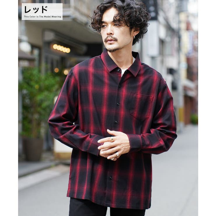 ◇オンブレチェックシャツ◇[品番：JG000013578]｜JIGGYS SHOP（ジギー