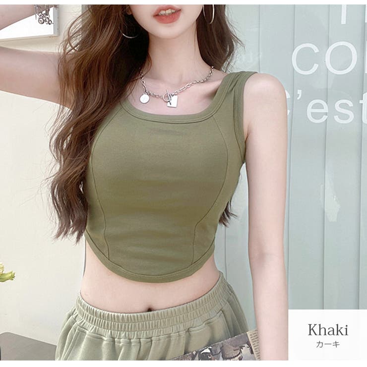 タンクトップ トップス ショート丈[品番：JCSW0001740]｜JOCOSA