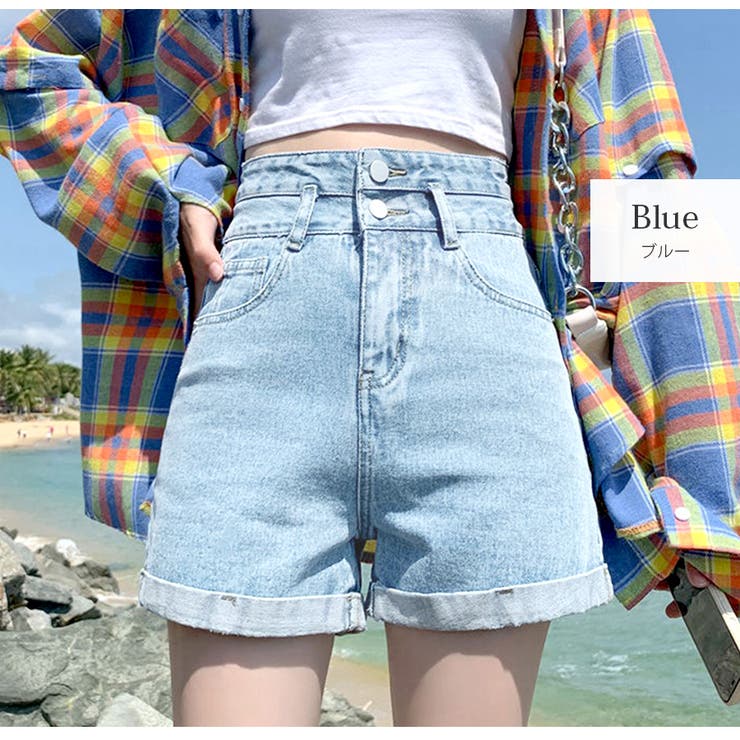 ショートパンツ デニム ハイウエスト[品番：JCSW0001523]｜JOCOSA