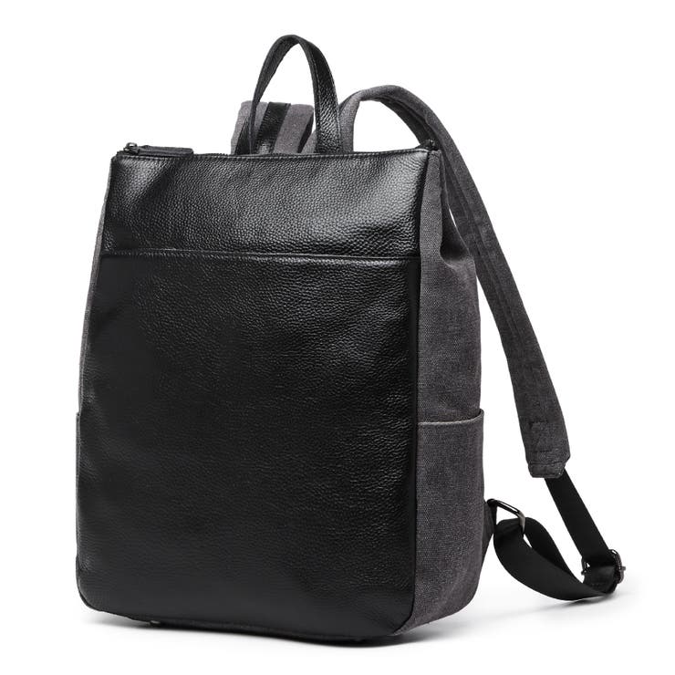 牛革×キャンバス】【A4対応】【柔かい牛革】【通勤通学】Y2K リュック