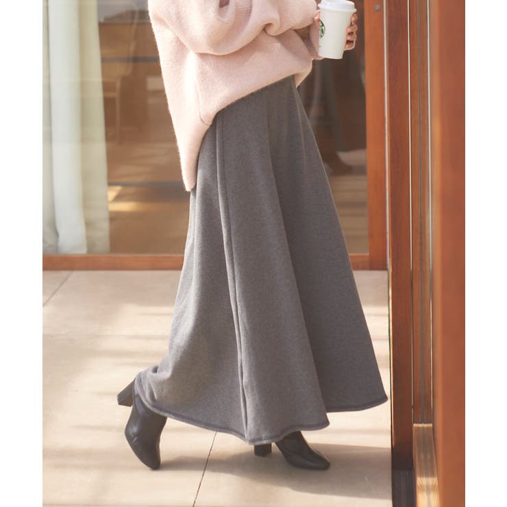 ぬく盛り] ボリュームフレアマキシスカート［M786］[品番：KO000011805