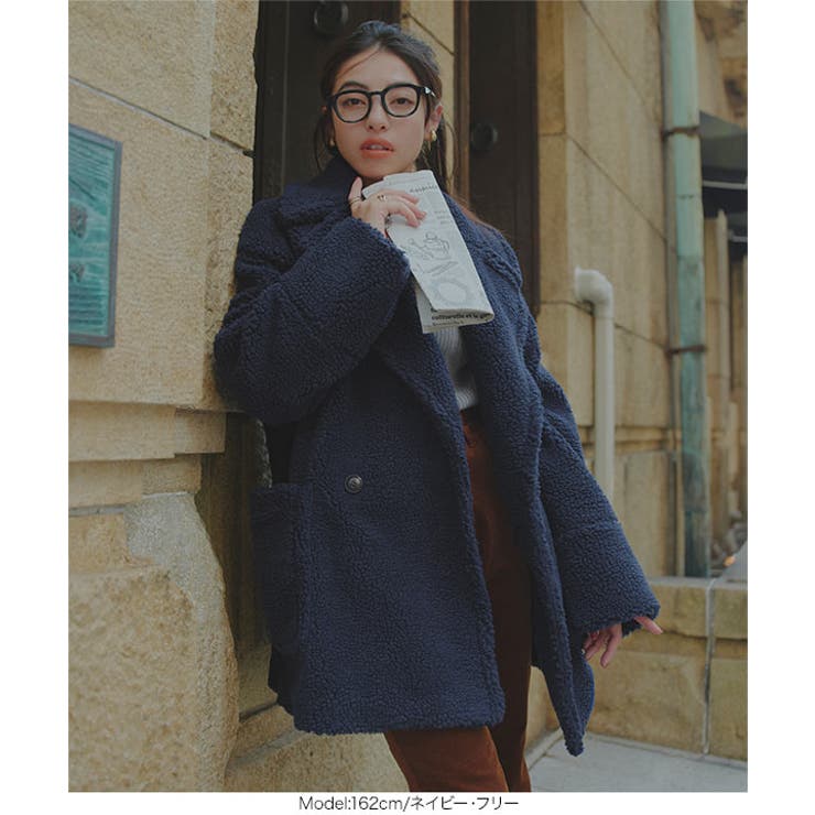 ビッグカラーボアコート［K1392］ ビッグカラー ボア[品番