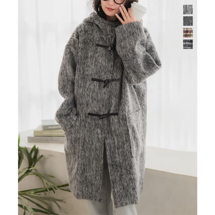 シャギーロングダッフルコート［K1346］[品番：KO000014924]｜KOBE