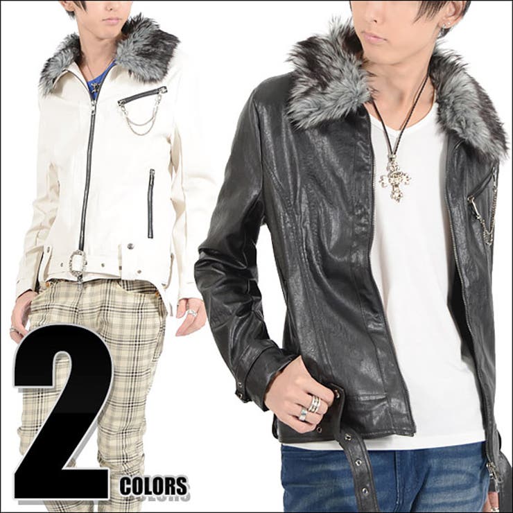 お兄系 メンズジャケット【BERNINGS SHO(バーニングスショウ)ファー付