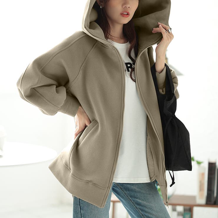 大きいサイズレディース トップス パーカー[品番：GJ000021618