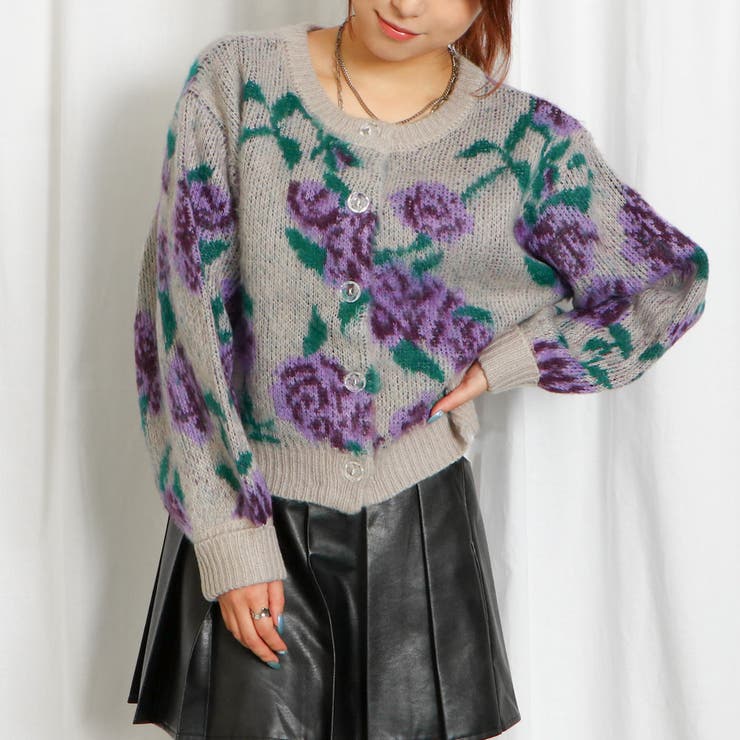 花柄2WAYニットカーディガン[品番：GORW0009404]｜GORGE （ゴージ