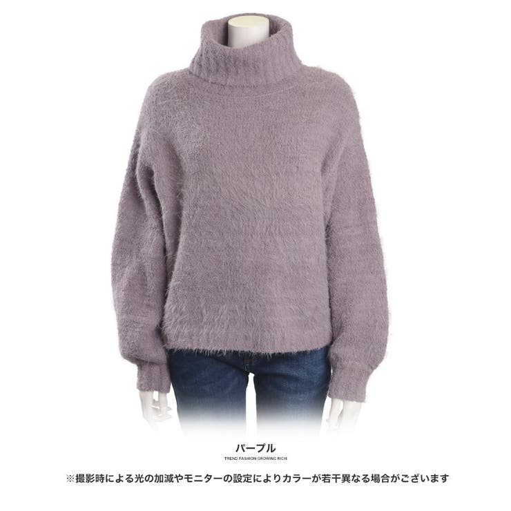 トップス]フェザーモールオフタートルニット[181213][ニット セーター