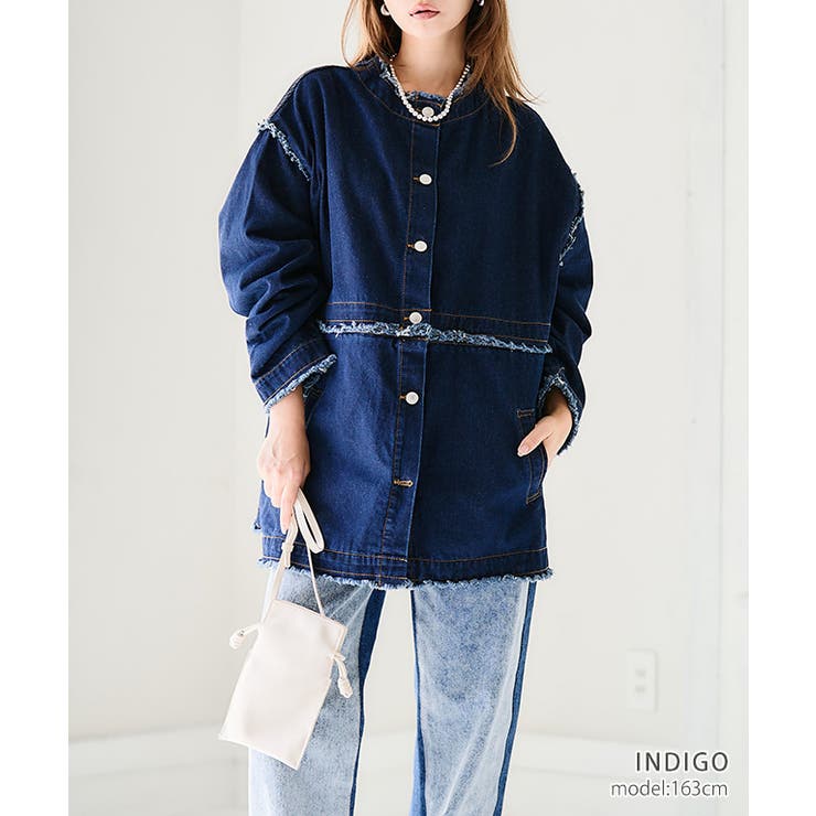 デニム2wayブルゾン デニムジャケット レディース[品番：GW000004618