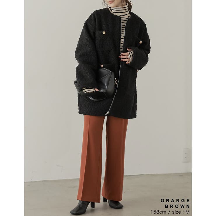 低身長サイズ有][保湿]リサイクル裏微起毛センタープレスストレート