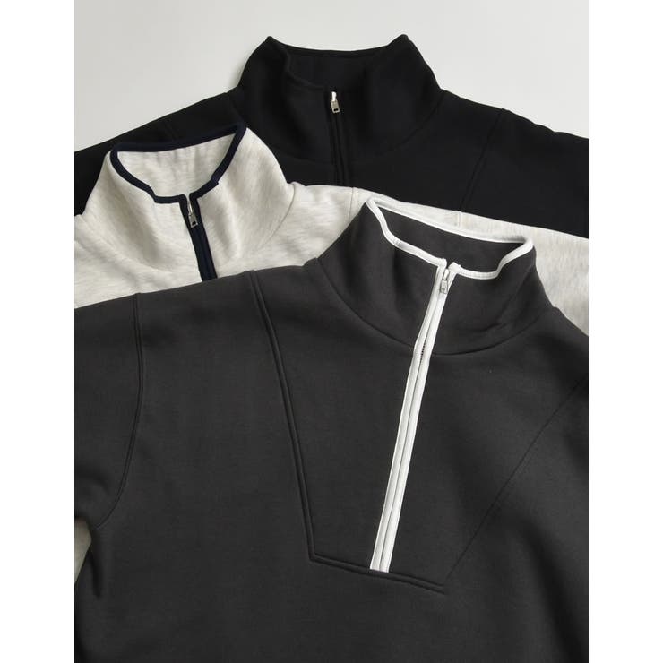 低身長サイズ有]裏起毛ハーフジップワンピース[品番：GS000021925]｜Re