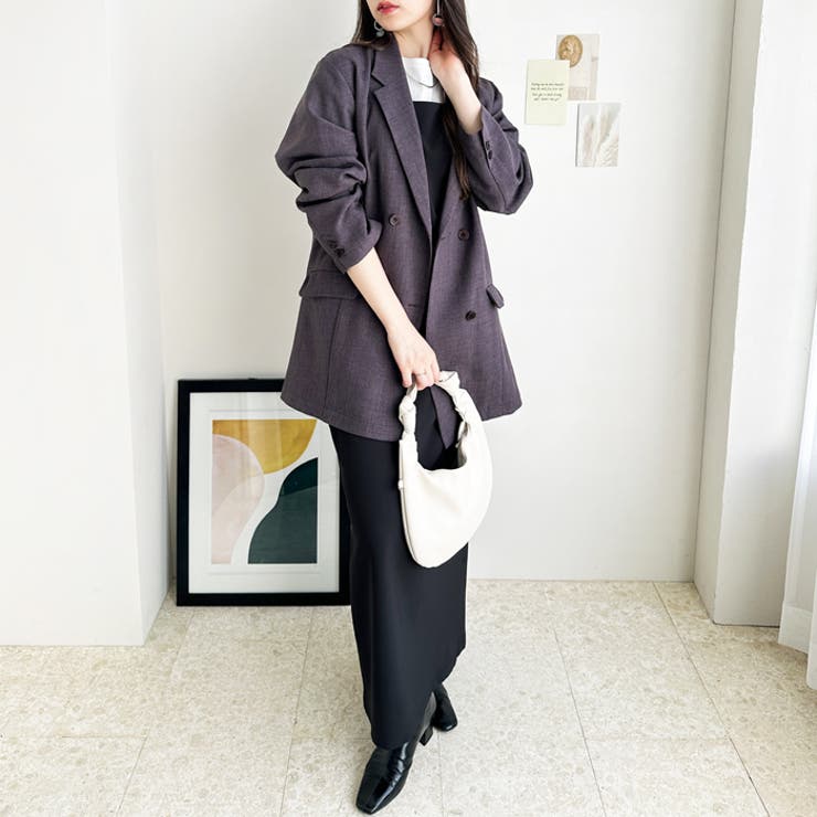 セットアップ対応】ゆるっとダブルジャケット[品番：GERW0009993