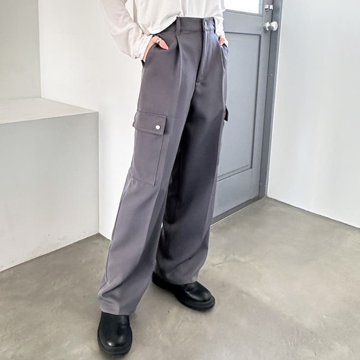 タックワイドストレートカーゴパンツ[品番：GERW0010557]｜GeeRA