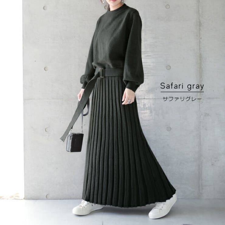 セットアップ ニット 3点セット レディース スカート プリーツスカート